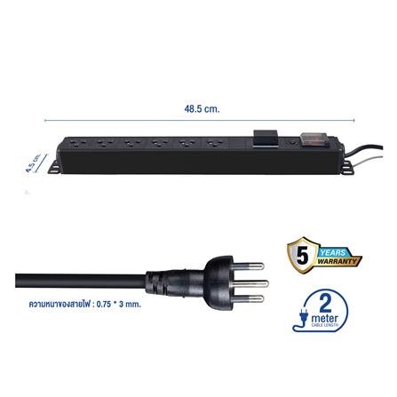 รางปลั๊กไฟตู้ RACK 6 ช่อง 1 สวิตซ์ GLINK GPDU-08K 2 ม._8