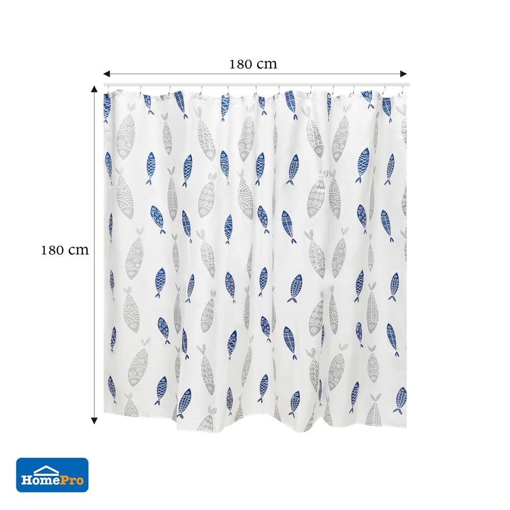 ม่านห้องน้ำ POLYESTER MOYA ACS24324A-KOINOBORI 180X180 ซม.