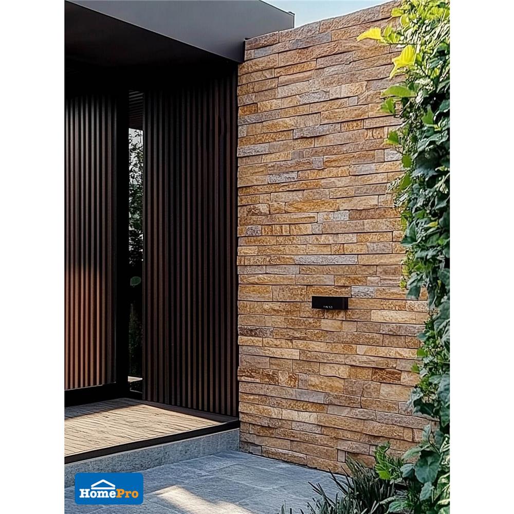 หินทราย 5x20 ซม. หินโคราช สีเหลืองลาย