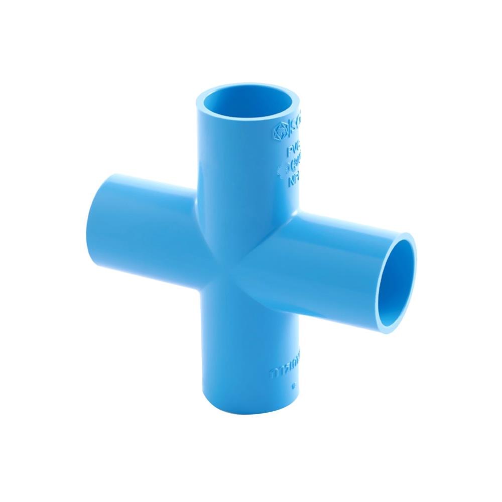 สี่ทางเกษตร PVC หนา SCG 1/2 นิ้ว สีฟ้า