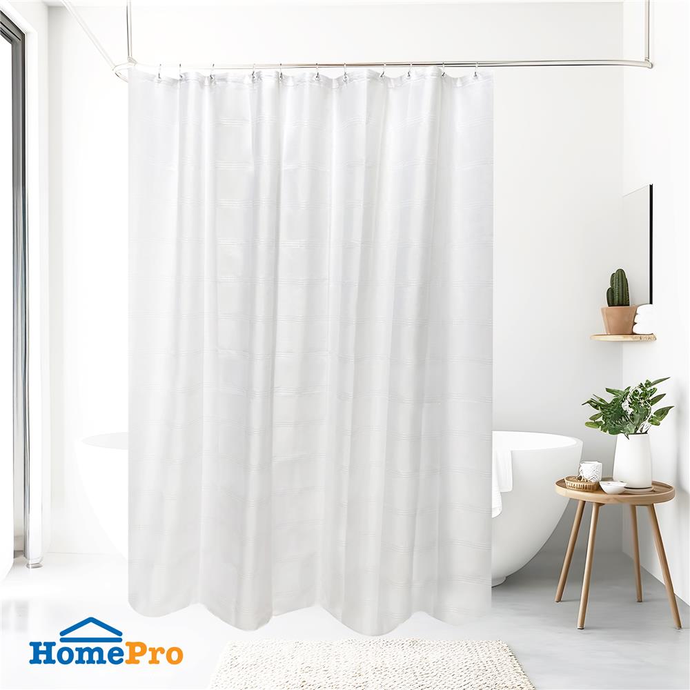 ม่านห้องน้ำ POLYESTER MOYA ST16711-0601-STRIPE 200X200 ซม.