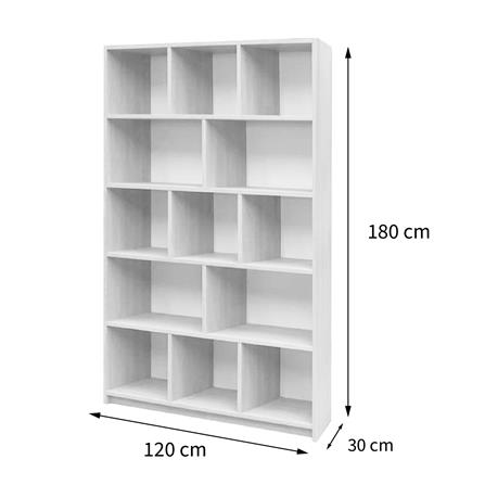 ชั้นวางของทึบ 13 ช่อง FURDINI HPN-14 120 ซม. สีขาว_4