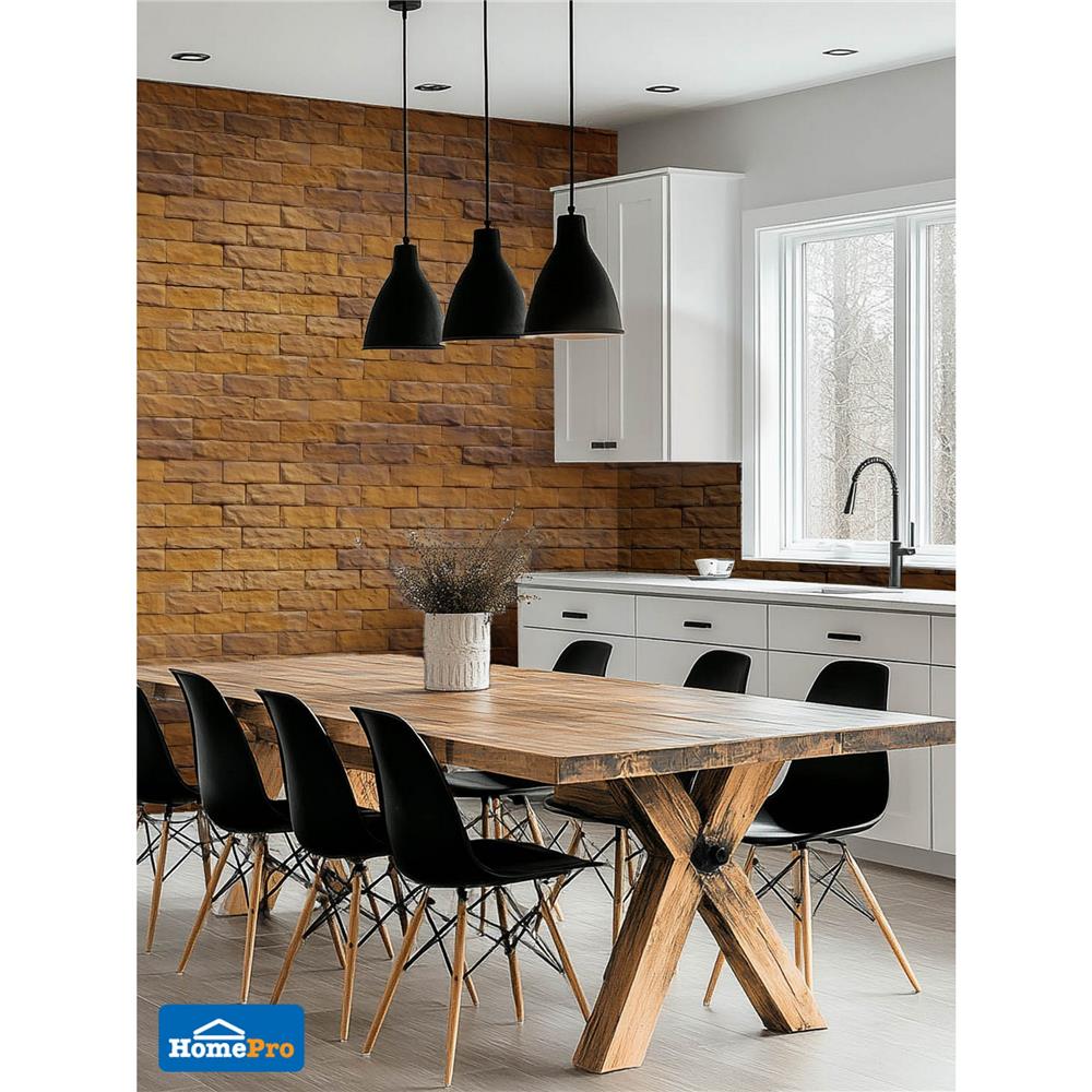 หินทราย 5x20 ซม. หินโคราช สีเหลืองทอง