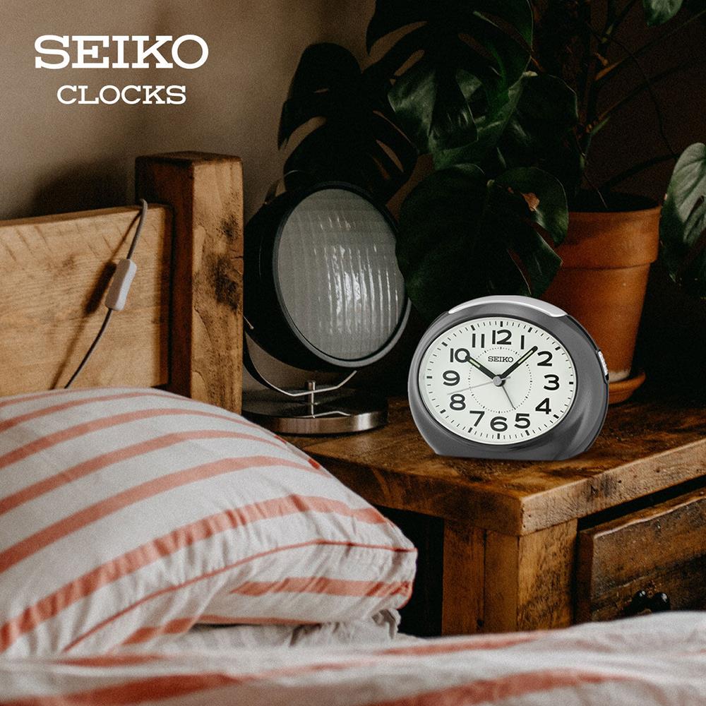นาฬิกาปลุก SEIKO CLOCKS QHE193K 3.4X4.4 นิ้ว สีดำ
