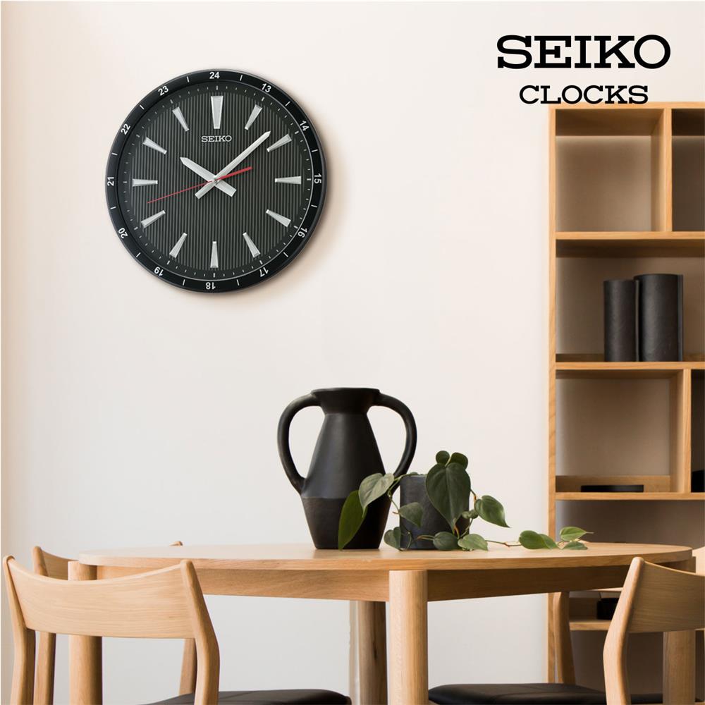 นาฬิกาแขวน SEIKO CLOCKS QXA802K 13.7 นิ้ว สีดำ