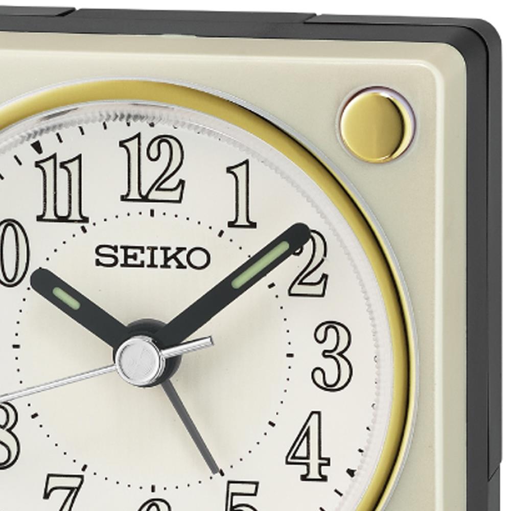 นาฬิกาปลุก SEIKO CLOCKS QHE197W 2.5 นิ้ว สีขาว