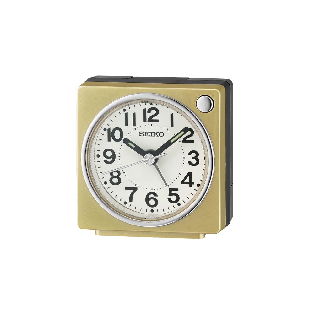 นาฬิกาปลุก SEIKO CLOCKS QHE196G 2.5 นิ้ว สีทอง