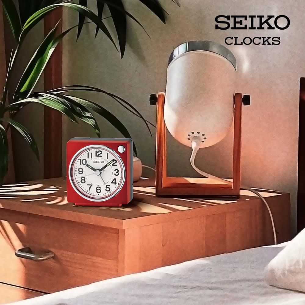 นาฬิกาปลุก SEIKO CLOCKS QHE196R 2.5 นิ้ว สีแดง