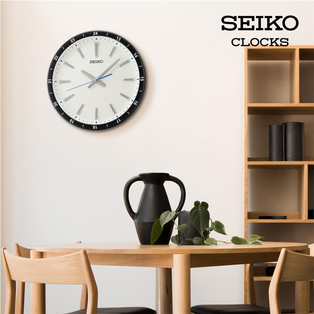 นาฬิกาแขวน SEIKO CLOCKS QXA802J 13.7 นิ้ว สีดำ