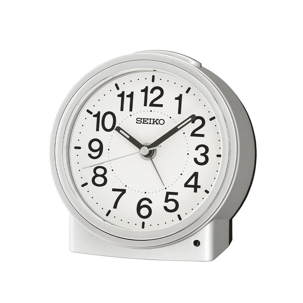 นาฬิกาปลุก SEIKO CLOCKS QHE199S 4.6 นิ้ว สีเงิน_1