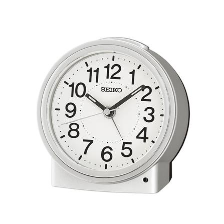 นาฬิกาปลุก SEIKO CLOCKS QHE199S 4.6 นิ้ว สีเงิน