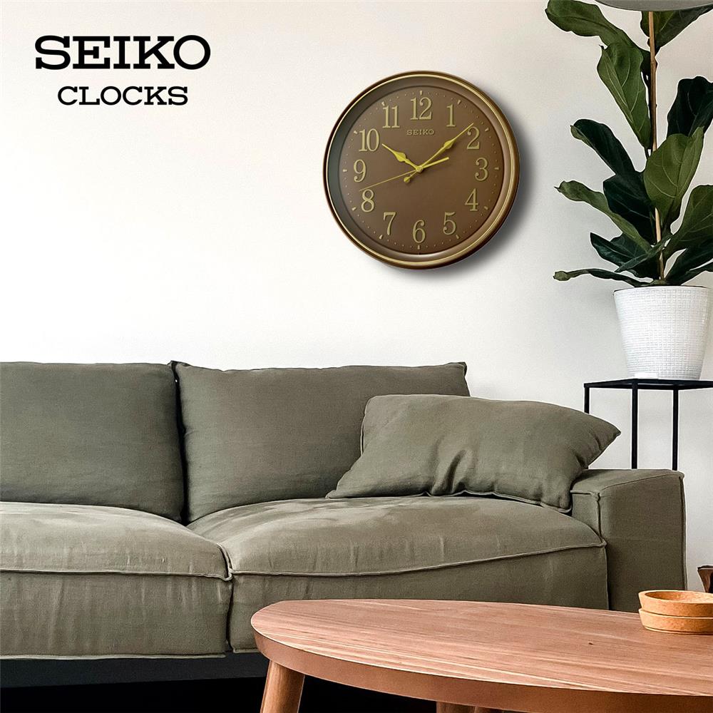 นาฬิกาแขวน SEIKO CLOCKS QXA798B 13.3 นิ้ว สีน้ำตาล