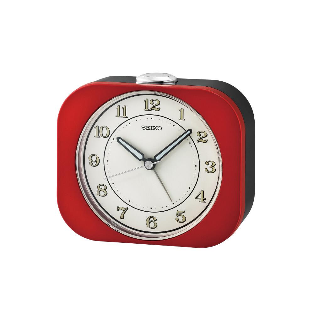 นาฬิกาปลุก SEIKO CLOCKS QHE195R 3.8X4.4 นิ้ว สีแดง