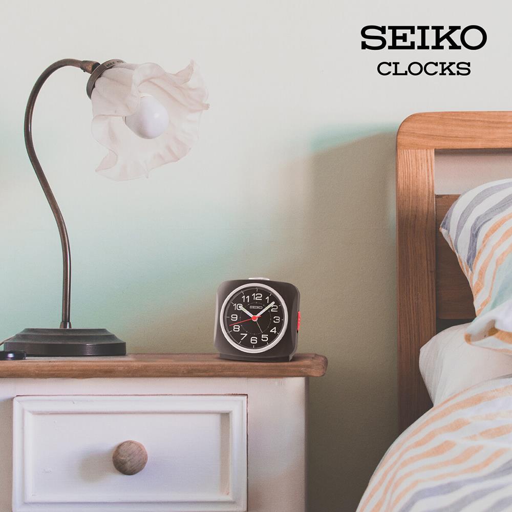นาฬิกาปลุก SEIKO CLOCKS QHE194K 3.7 นิ้ว สีดำ