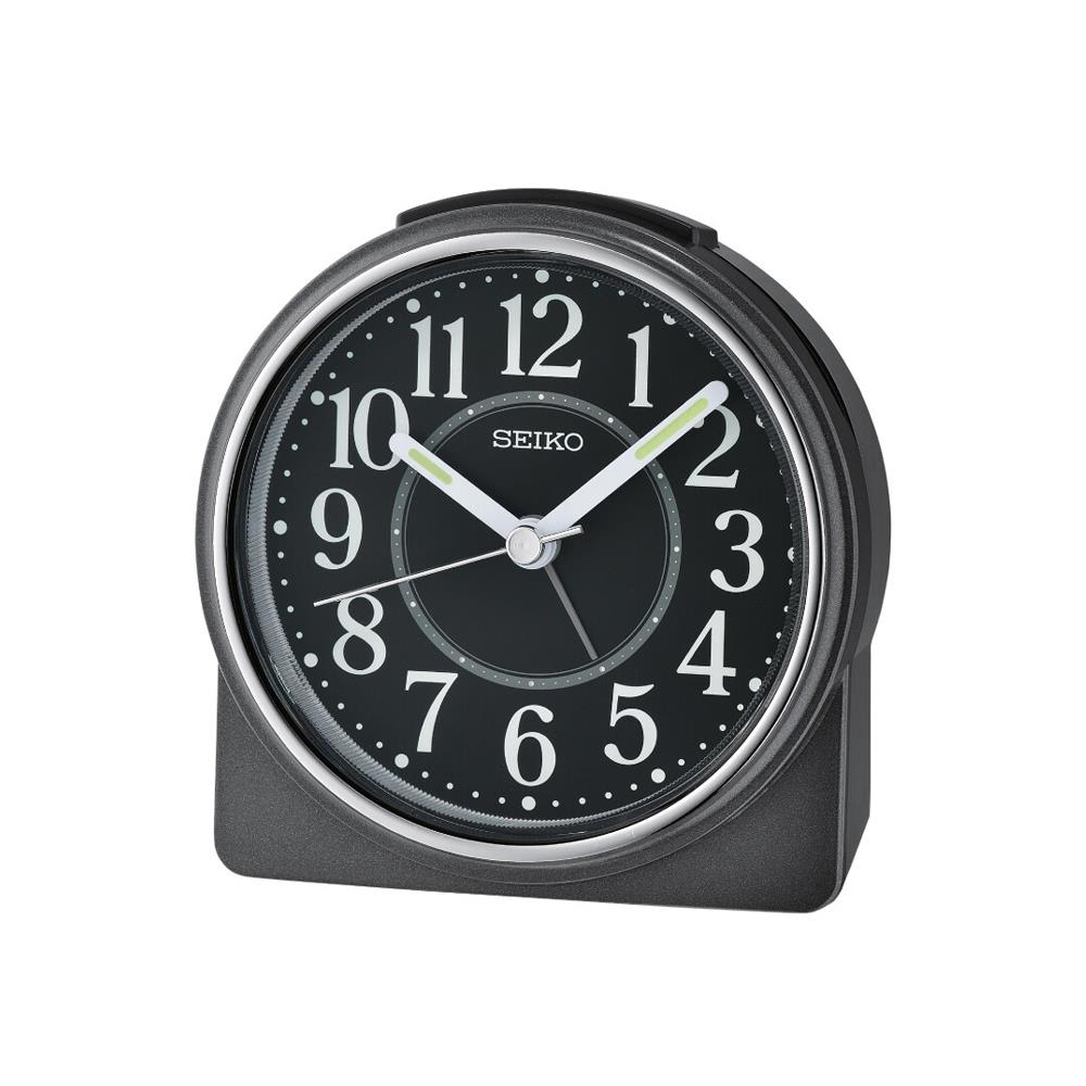นาฬิกาปลุก SEIKO CLOCKS QHE198K 3.8X4.4 นิ้ว สีดำ