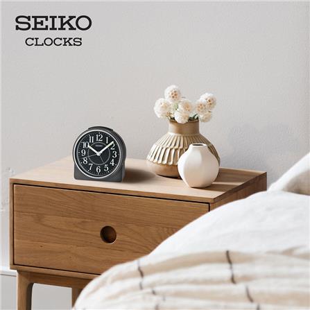 นาฬิกาปลุก SEIKO CLOCKS QHE198K 3.8X4.4 นิ้ว สีดำ_1