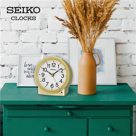 นาฬิกาปลุก SEIKO CLOCKS QHE199G 4.6 นิ้ว สีทอง_4