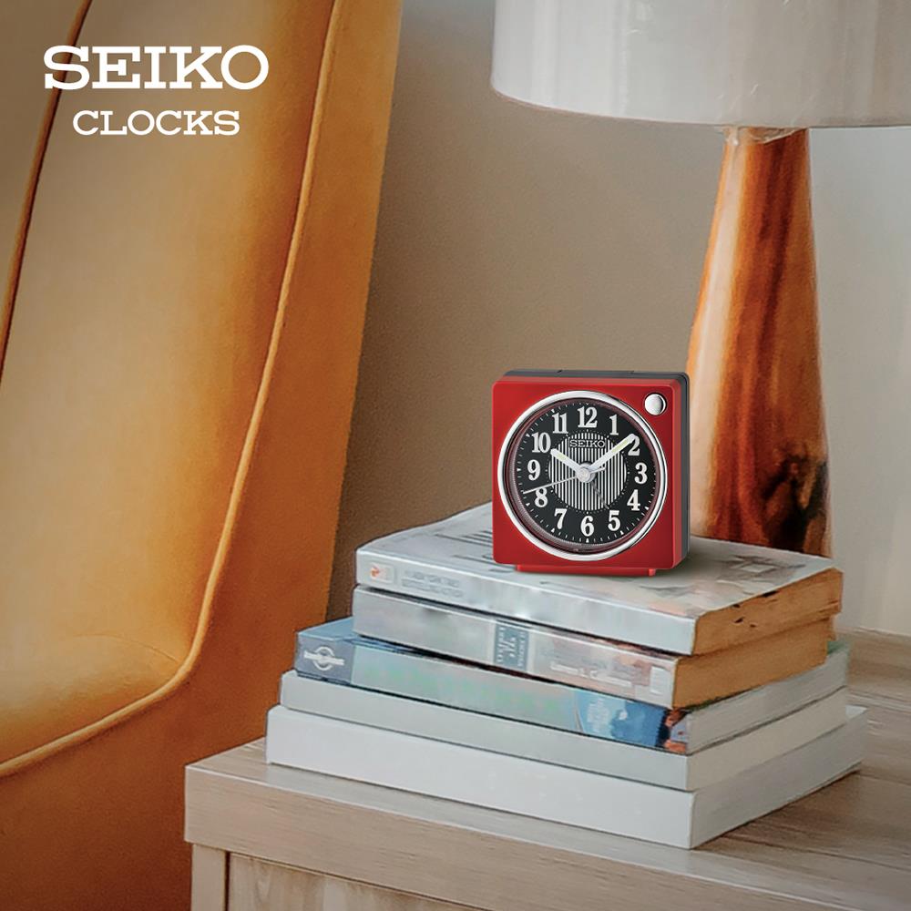 นาฬิกาปลุก SEIKO CLOCKS QHE197R 2.5 นิ้ว สีแดง