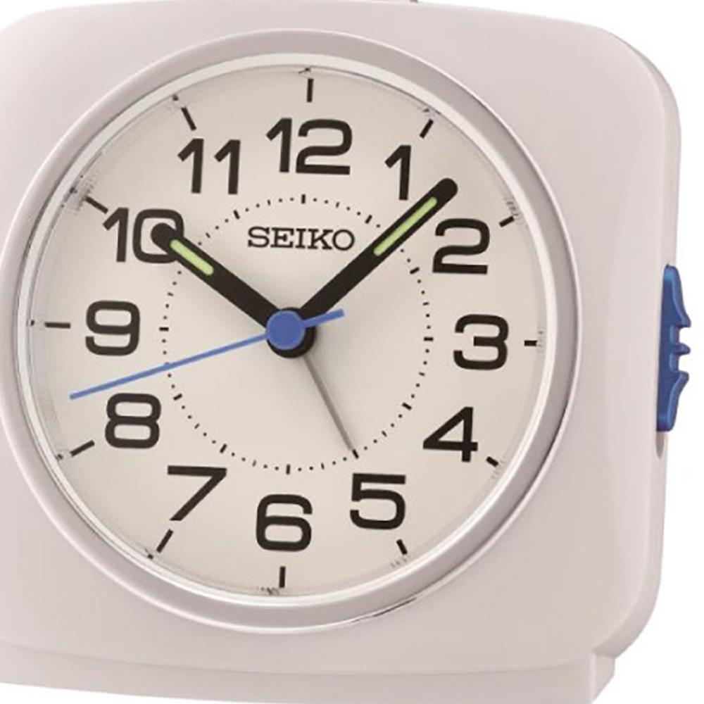 นาฬิกาปลุก SEIKO CLOCKS QHE194W 3.7 นิ้ว สีขาว