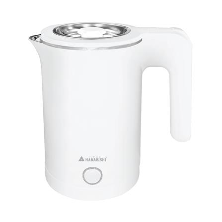 กาต้มน้ำไฟฟ้า HANABISHI HCK-082 0.8 ลิตร สีขาว_0