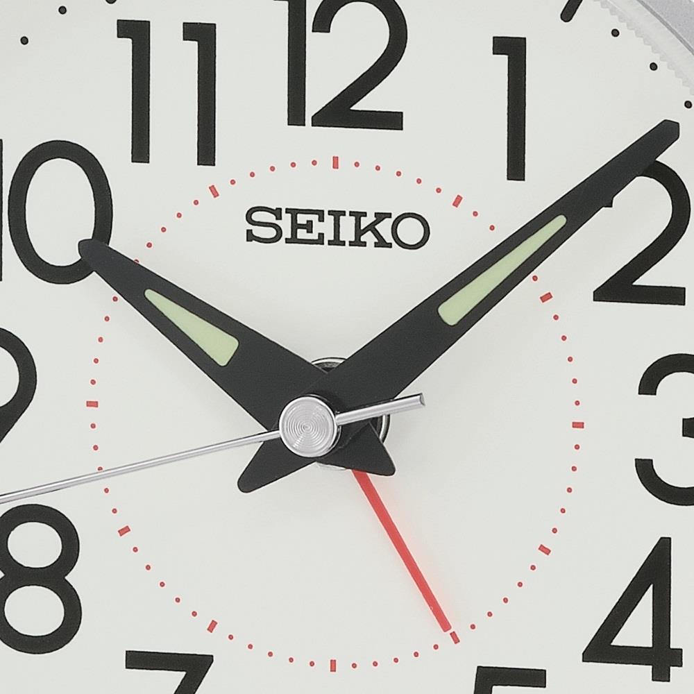 นาฬิกาปลุก SEIKO CLOCKS QHE204S 4.6X4.5 นิ้ว สีเงิน
