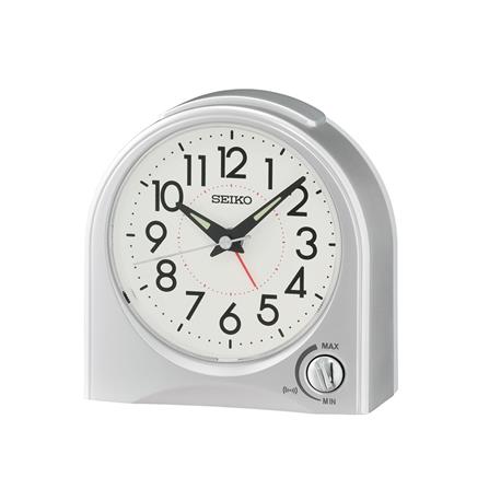 นาฬิกาปลุก SEIKO CLOCKS QHE204S 4.6X4.5 นิ้ว สีเงิน