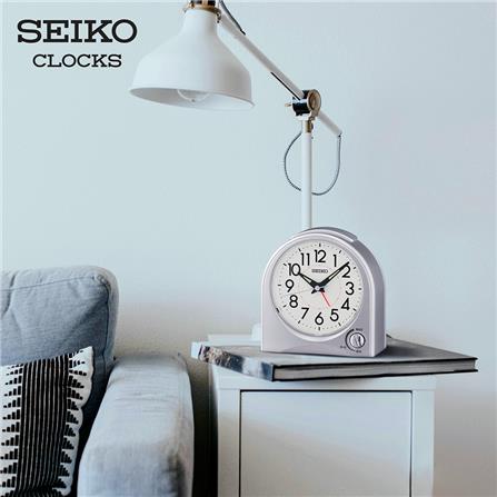 นาฬิกาปลุก SEIKO CLOCKS QHE204S 4.6X4.5 นิ้ว สีเงิน_4