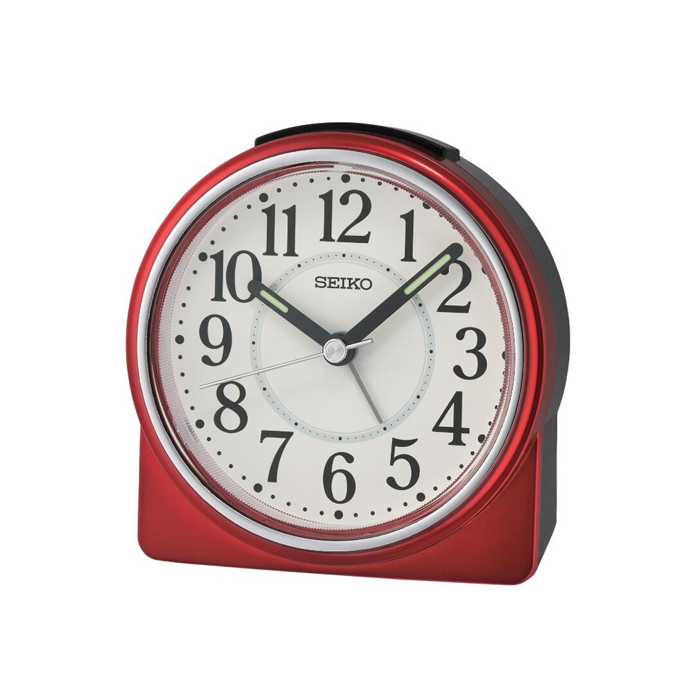 นาฬิกาปลุก SEIKO CLOCKS QHE198R 3.8X4.4 นิ้ว สีแดง