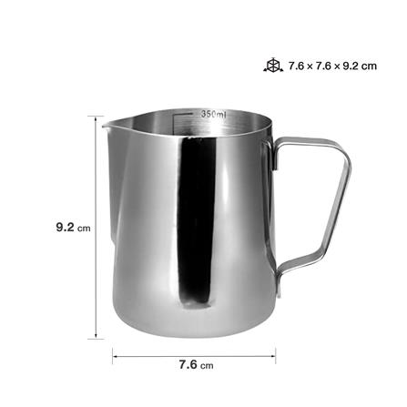 เหยือกตีฟองนม WORLDTECH WT-CM-ACC-PITCHER สีเงิน 350 มล._8