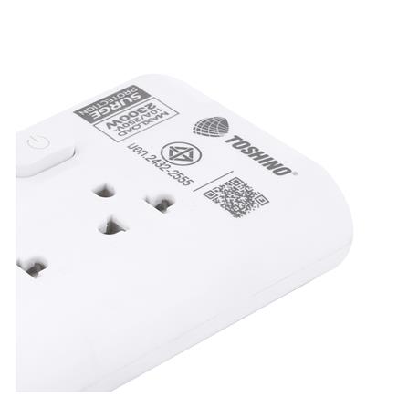 รางปลั๊กไฟ 4 ช่อง 4 สวิตซ์ TOSHINO ECO-43P2 3 ม. สีขาว (1 แถม 1)_4