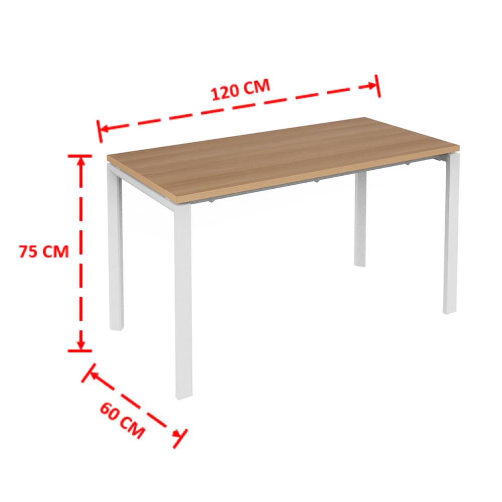 โต๊ะทำงาน OFFICEINTREND VIRO WL-CAPU 120 ซม. สี CAPPUCCINO/ขาว