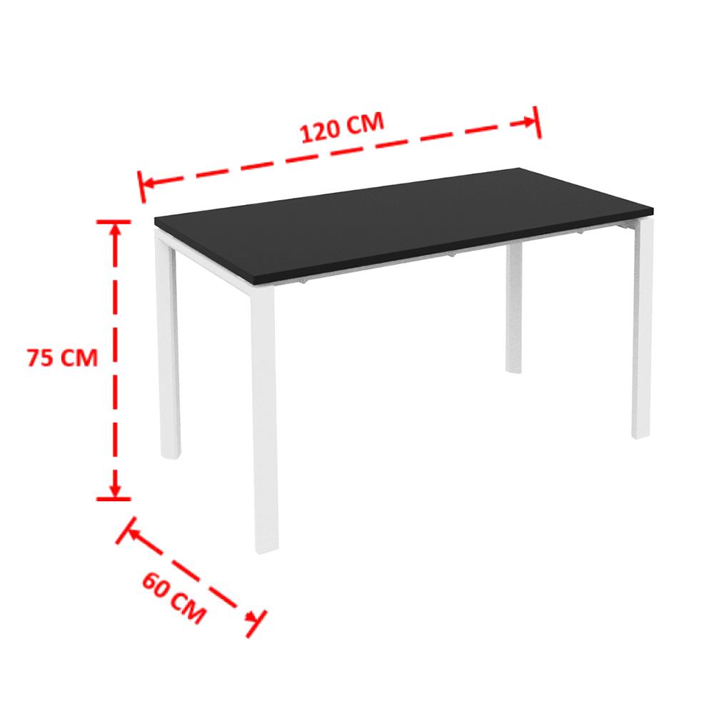 โต๊ะทำงาน OFFICEINTREND VIRO WL-B 120 ซม. สีดำ/ขาว