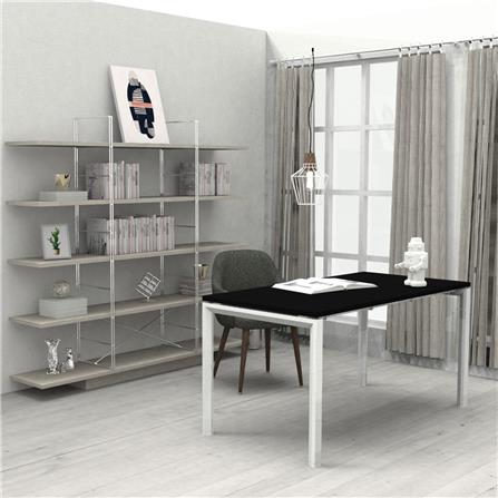 โต๊ะทำงาน OFFICEINTREND VIRO WL-B 120 ซม. สีดำ/ขาว_1