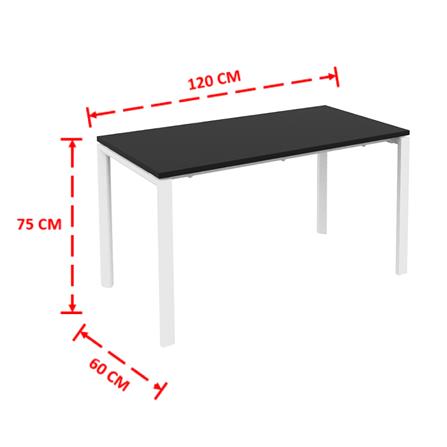 โต๊ะทำงาน OFFICEINTREND VIRO WL-B 120 ซม. สีดำ/ขาว_2