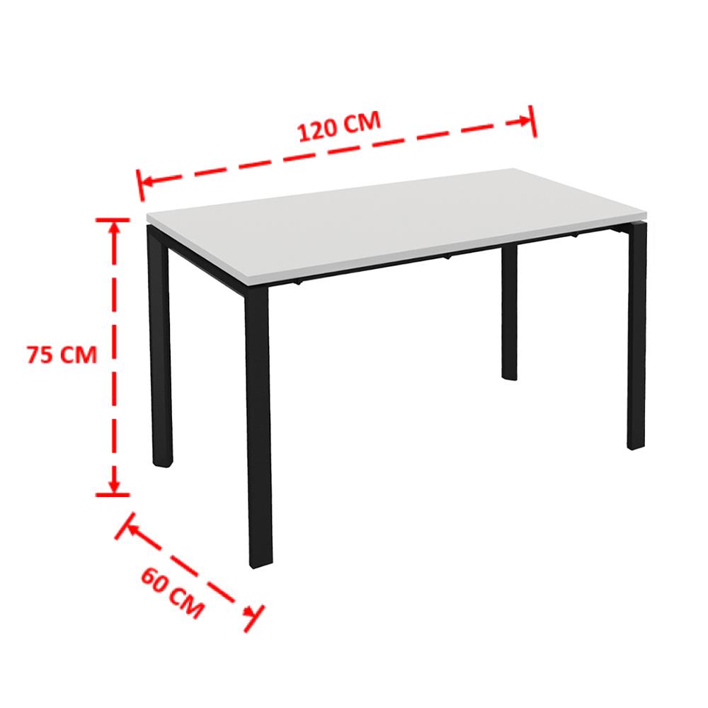 โต๊ะทำงาน OFFICEINTREND VIRO BL-WHITE 120 ซม. สีขาว/ดำ