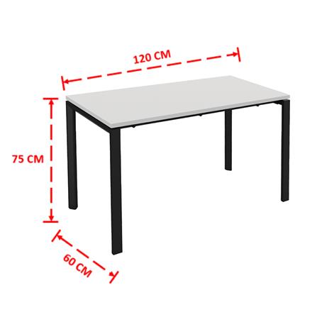 โต๊ะทำงาน OFFICEINTREND VIRO BL-WHITE 120 ซม. สีขาว/ดำ_1