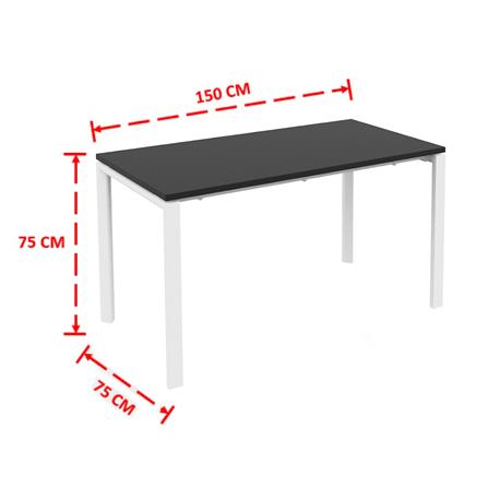โต๊ะทำงาน OFFICEINTREND VIRO WL-B150 150 ซม. สีดำ/ขาว_2