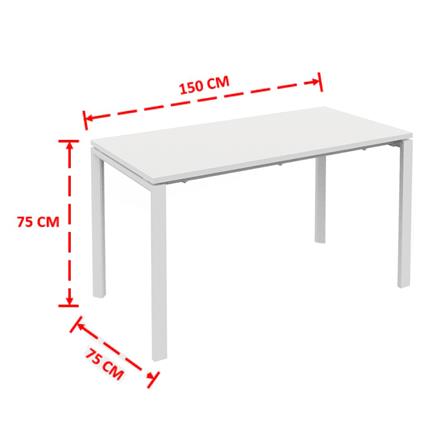 โต๊ะทำงาน OFFICEINTREND VIRO WL-W150 150 ซม. สีขาว_2
