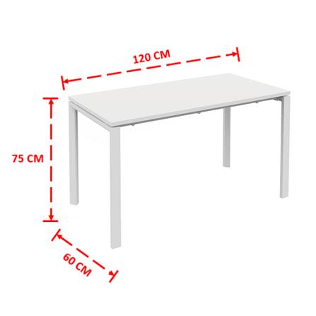 โต๊ะทำงาน OFFICEINTREND VIRO WL-W 120 ซม. สีขาว_2