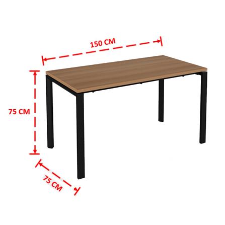 โต๊ะทำงาน OFFICEINTREND VIRO BL-CA150 150 ซม. สี CAPPUCCINO/ดำ_1