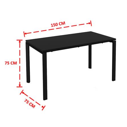โต๊ะทำงาน OFFICEINTREND VIRO BL-B150 150 ซม. สีดำ_1