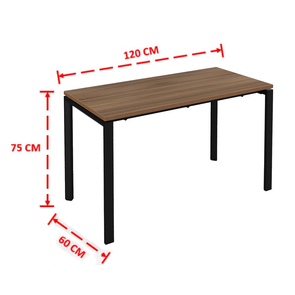 โต๊ะทำงาน OFFICEINTREND VIRO BL-TEAK 120 ซม. สี TEAK/ดำ