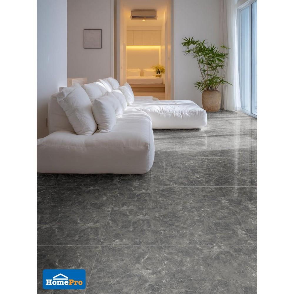 กระเบื้องพื้นพอร์ซเลน 60x120 ซม. COTTO สโนว์เฟลค เทา PM 1.44 ตร.ม.