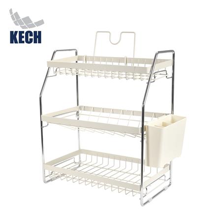 ชั้นวางเครื่องปรุง 3 ชั้น KECH CREAMY 33X38.5X18 ซม. สีครีม_0