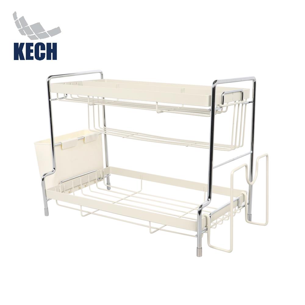 ชั้นวางเครื่องปรุง 2 ชั้น KECH CREAMY 33.6X18.5X25.6 ซม. สีครีม_0
