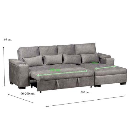 โซฟาเข้ามุมขวา AS FURNITURE KALEL CLGYU39 สีเทา_9