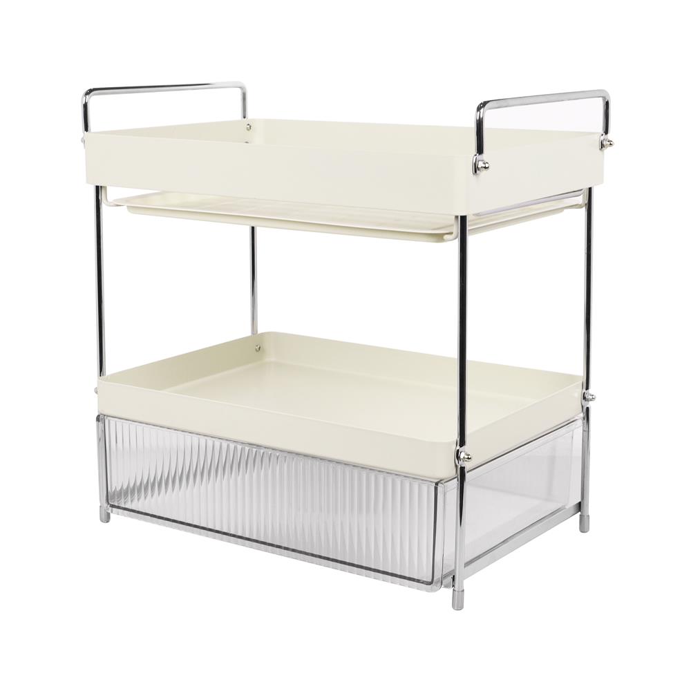 ชั้นเก็บแก้ว 2 ชั้น มีลิ้นชัก KECH CREAMY_1