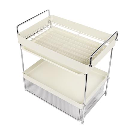 ชั้นเก็บแก้ว 2 ชั้น มีลิ้นชัก KECH CREAMY_3