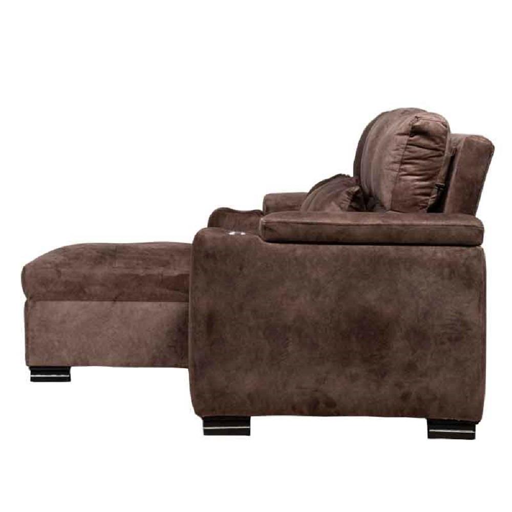 โซฟาเข้ามุมซ้าย AS FURNITURE KALEL CRBWU38 สีน้ำตาล