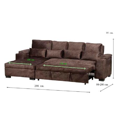 โซฟาเข้ามุมซ้าย AS FURNITURE KALEL CRBWU38 สีน้ำตาล_8